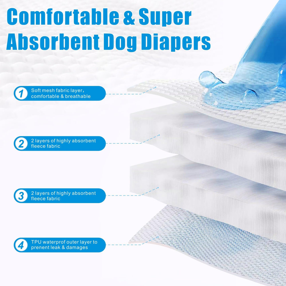 Idepet couches chienne femelle utilisables à domicile et lors des sorties.