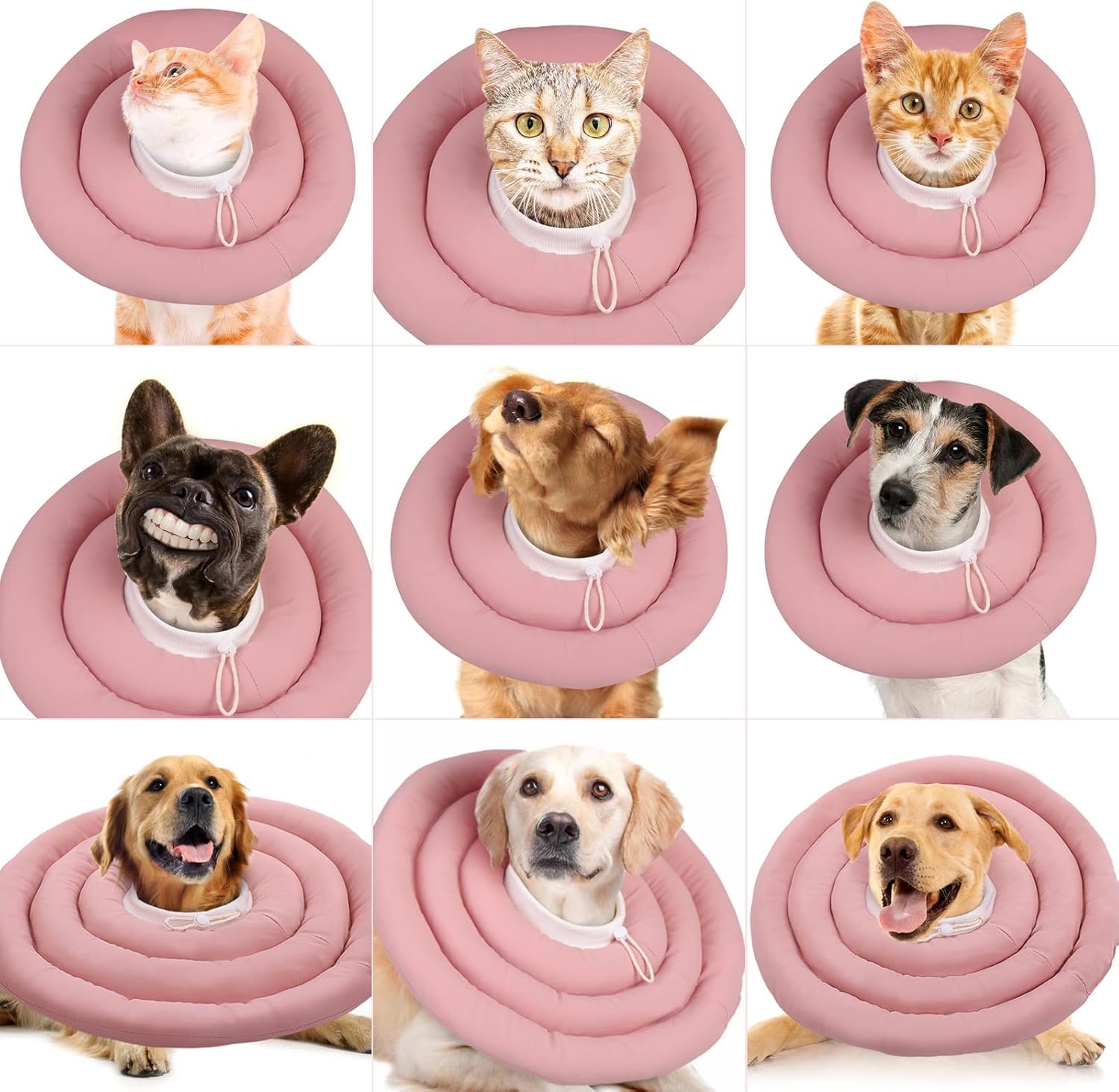 IDOMIK collier recuperation-animaux-rose pratique et facile à entretenir.