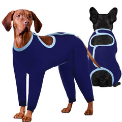 IDOMIK combinaison récupération chien bleu protège les zones sensibles