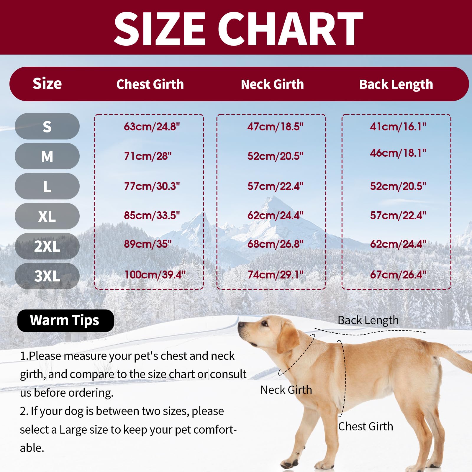 IDOMIK doudoune chien hiver grand devant: ajustement précis et protection contre le vent.