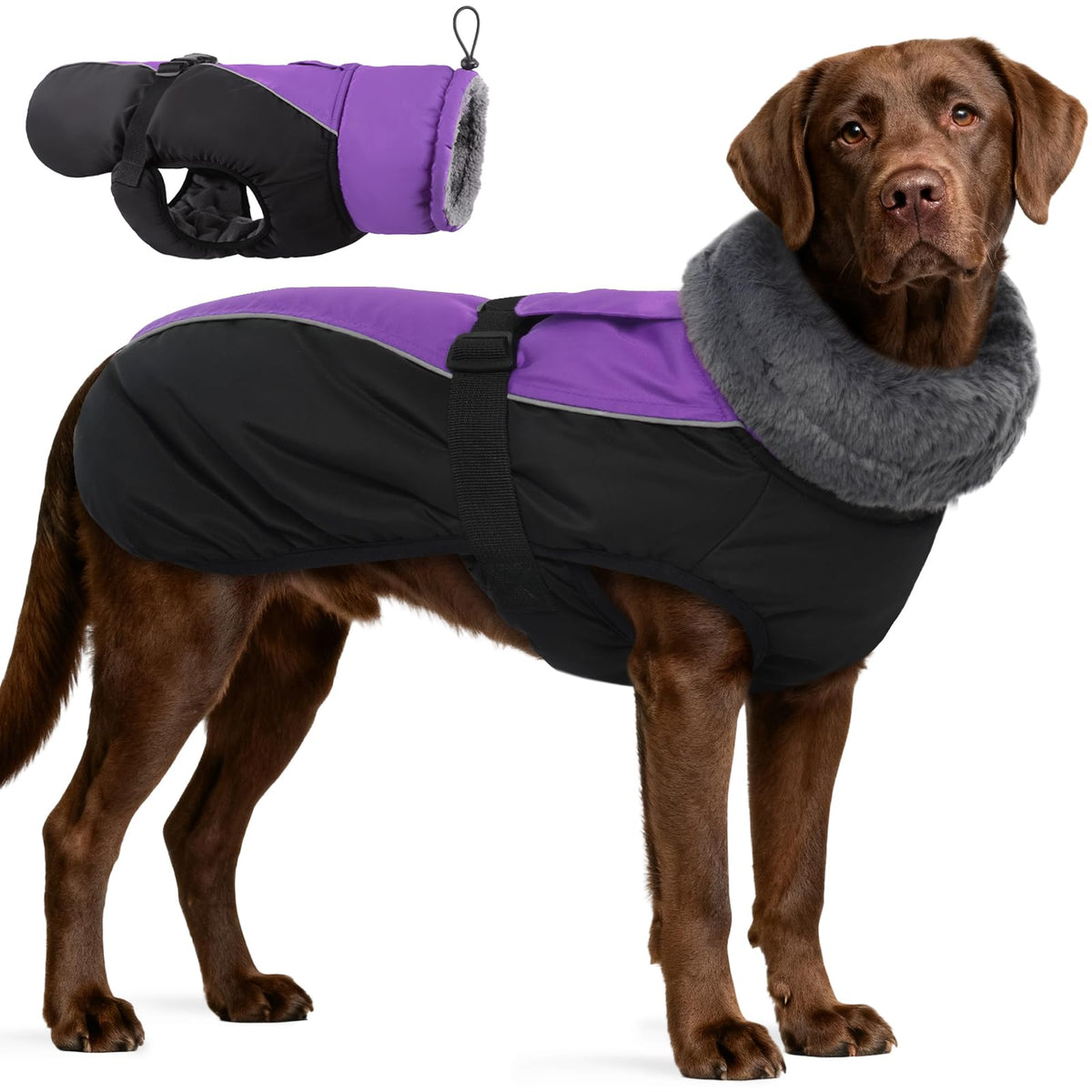 Manteau IDOMIK réflectif et imperméable pour visibilité nocturne et protection contre la pluie.