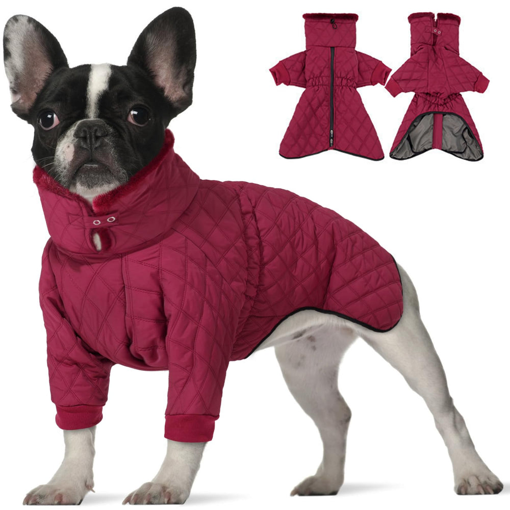 IDOMIK manteau hiver pour chien, col haut, chaleur durable lors des sorties.