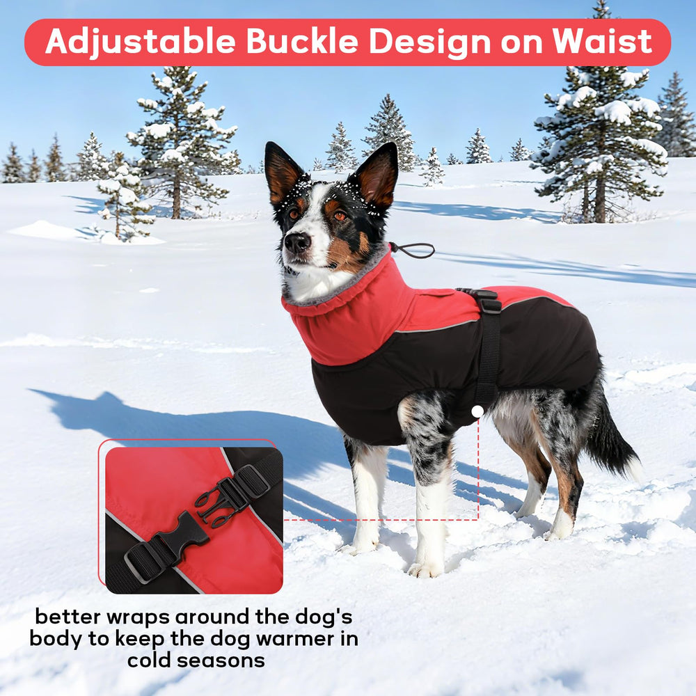 IDOMIK manteau chien hiver design pull-over avec boucle ajustable pour un ajustement facile