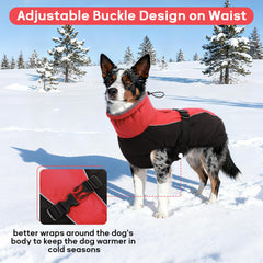 IDOMIK manteau chien hiver design pull-over avec boucle ajustable pour un ajustement facile