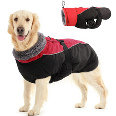IDOMIK manteau hiver pour chien avec bandes réfléchissantes pour meilleure visibilité nocturne