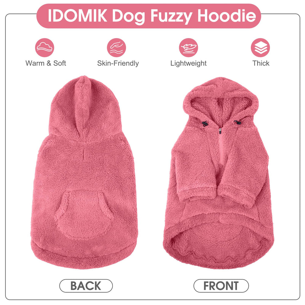 IDOMIK poche arrière du pull chien poilu, rangement pratique pour friandises.