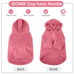 IDOMIK poche arrière du pull chien poilu, rangement pratique pour friandises.