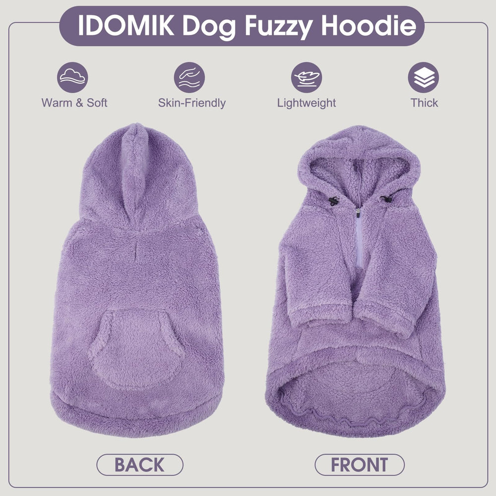 IDOMIK polaire douce pour chien avec poche pratique à l'arrière.