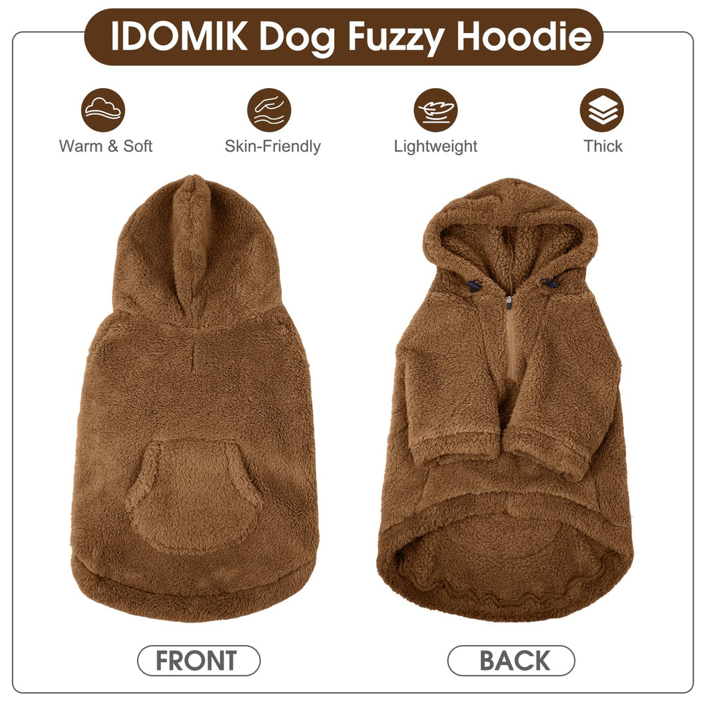 IDOMIK pull chien d'hiver avec poche pratique