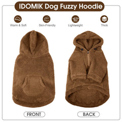 IDOMIK pull chien d'hiver avec poche pratique