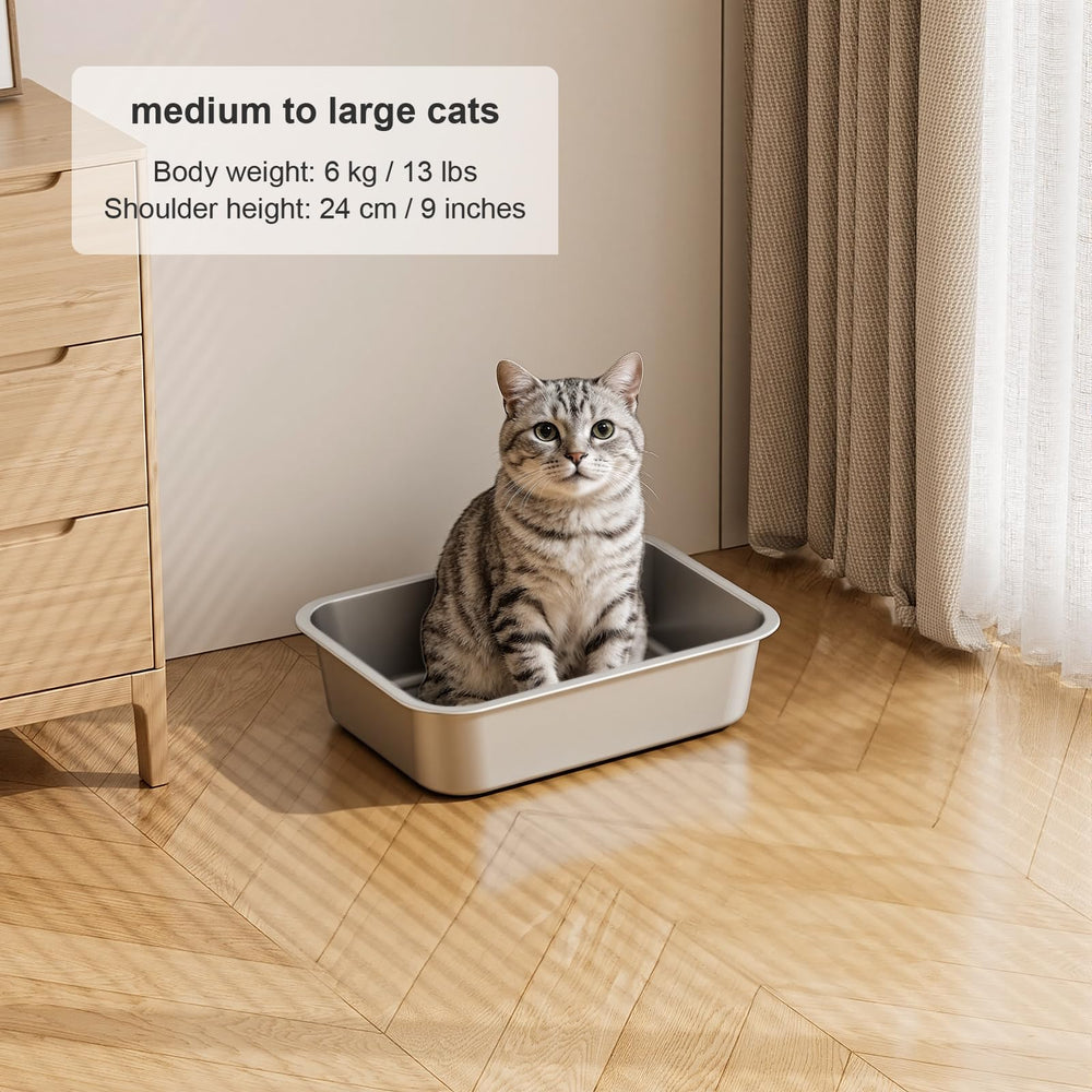 Idymere Litière en acier inox, polyvalente pour petits animaux.
