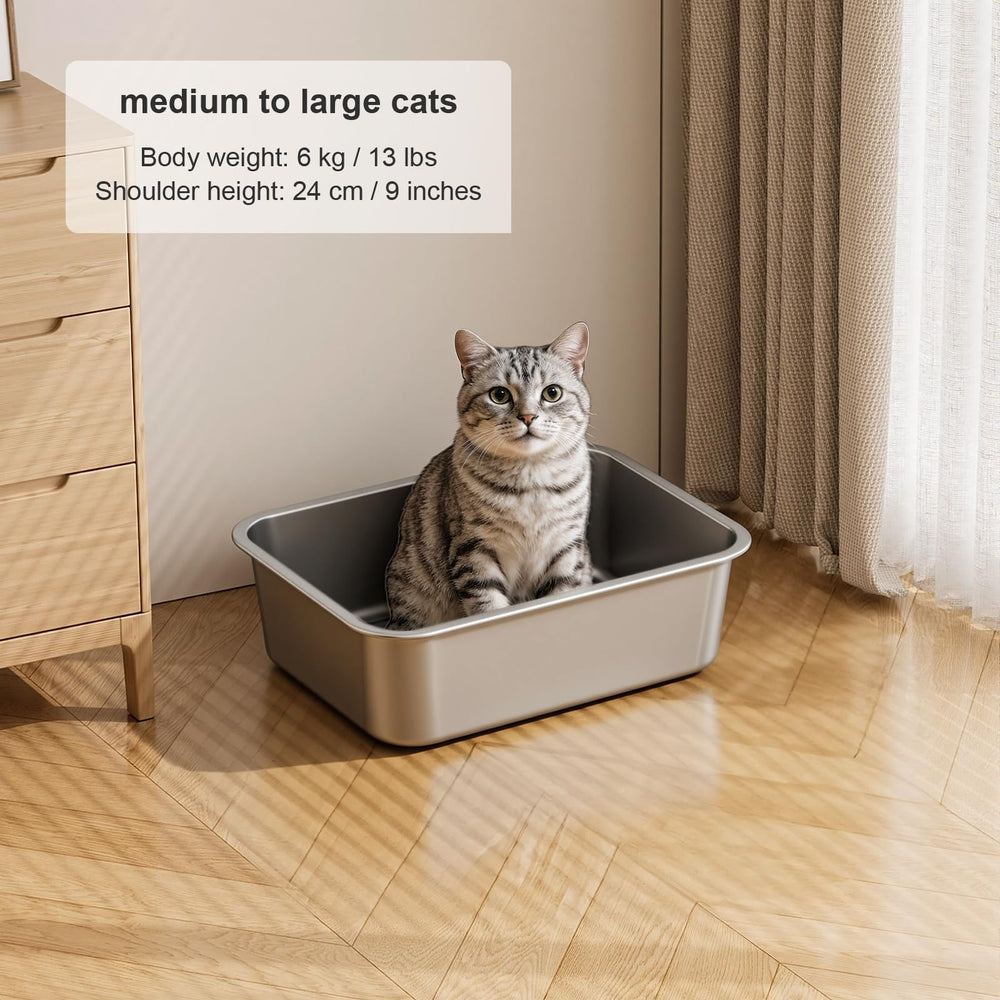 Idymere litiere acier inoxydable, design durable et longue durée.