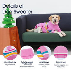 Détail tricot douceur IECOii XXL rose pour chien.