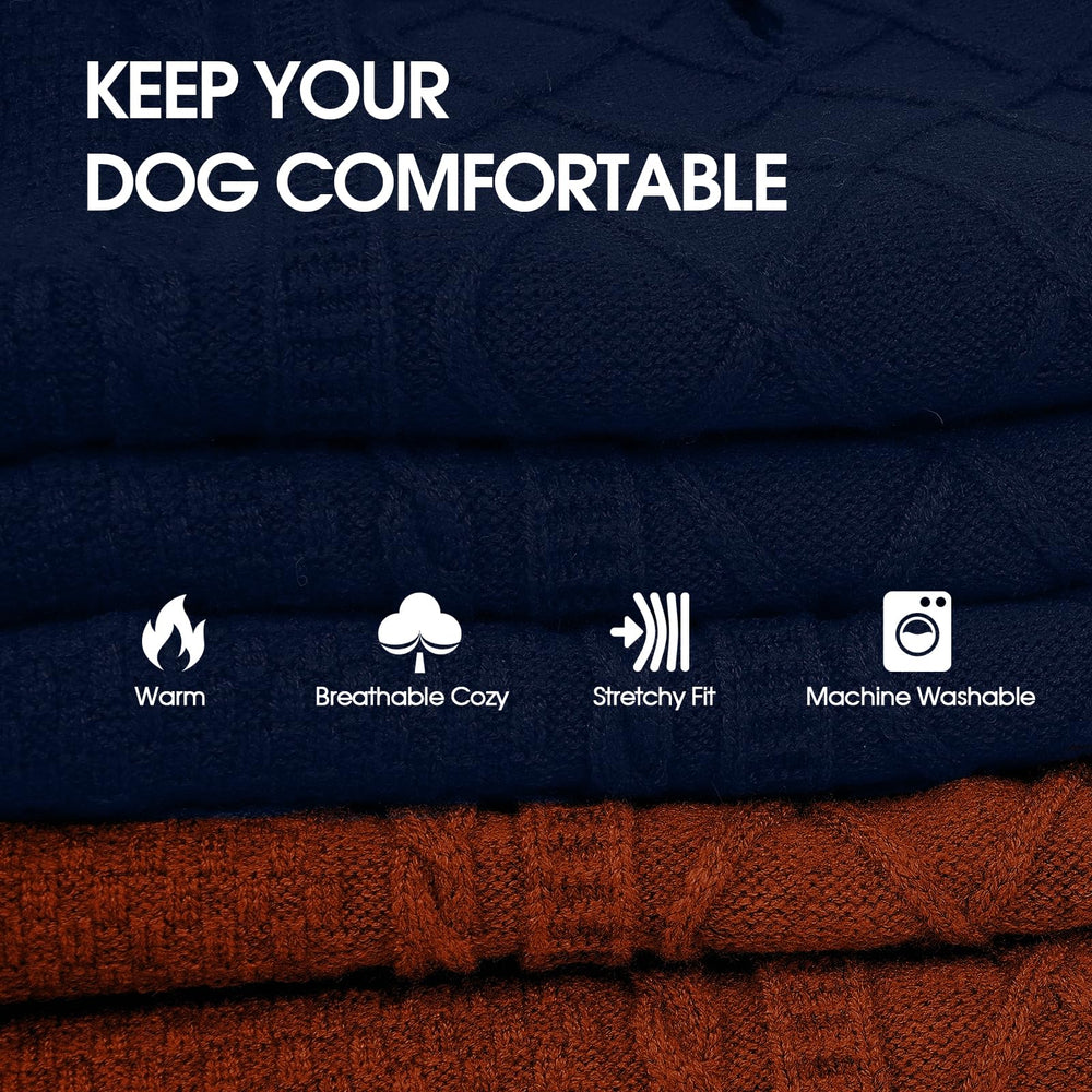 IECOii gilet chien col roulé bleu, chaleur légère pendant les promenades