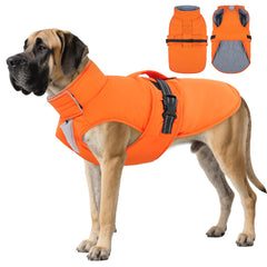 Manteau IECOii réfléchissant pour chien, hiver rose, meilleure visibilité nocturne.