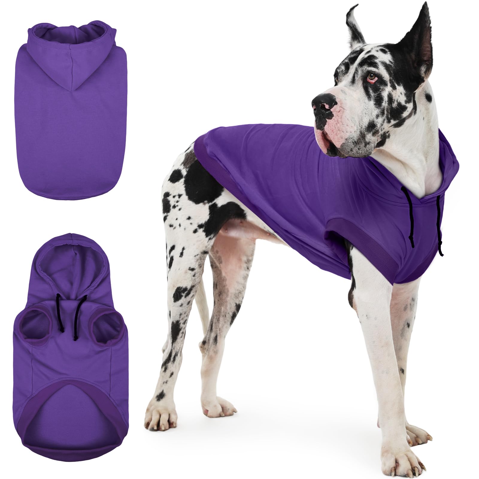 IECOii hoodie capuche chien 4XL bleu: confort et chaleur pour grandes races.