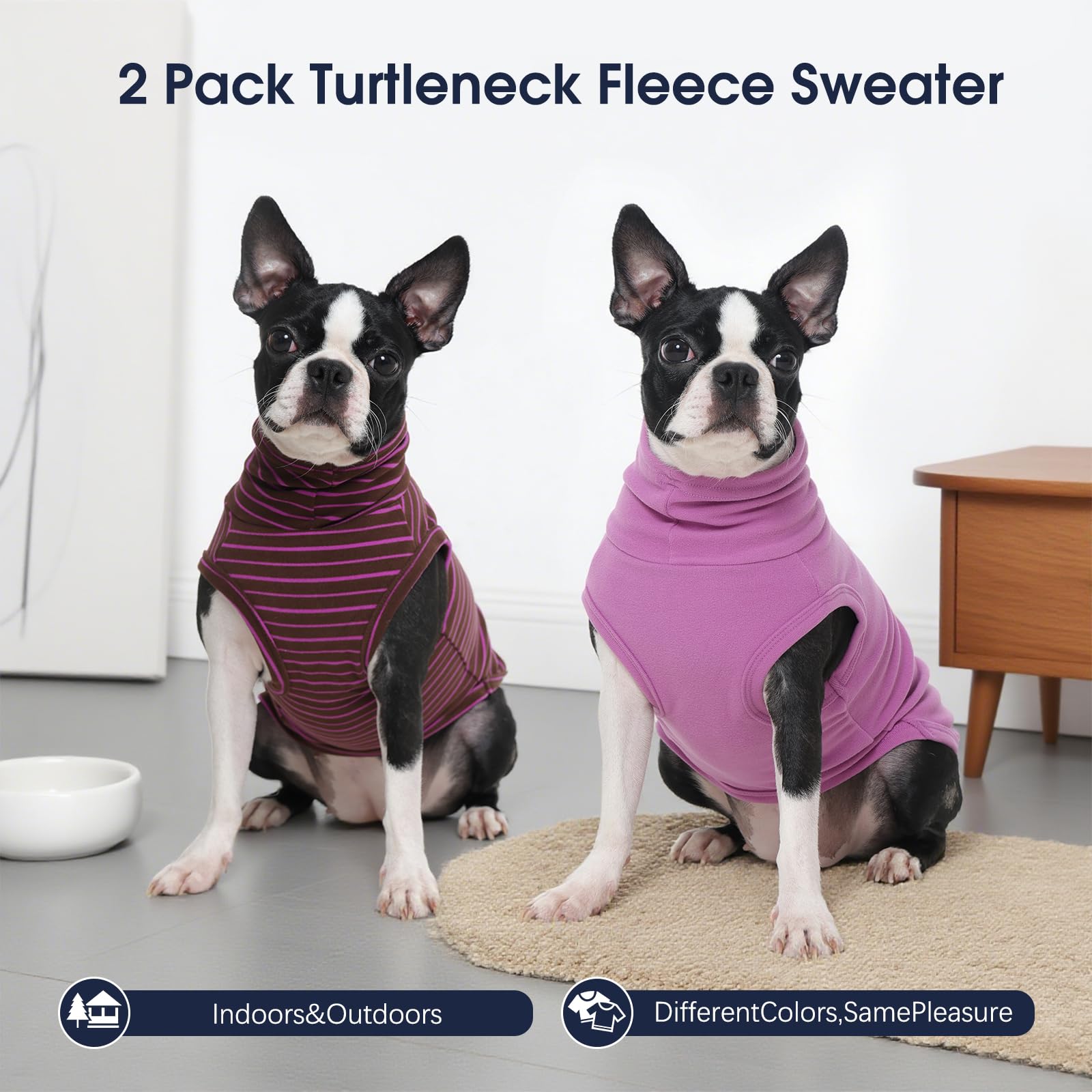 IECOii pull chien col roulé usage extérieur 4XL pour sorties hivernales