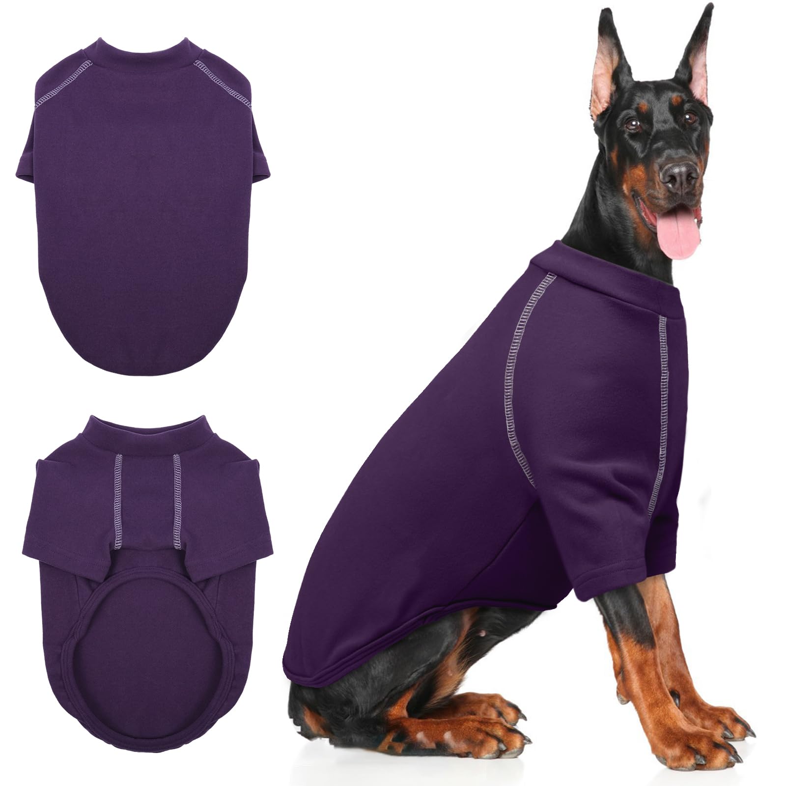 IECOii pull-chien grand-danois polaire – ajustement poitrine agréable et chaleur.