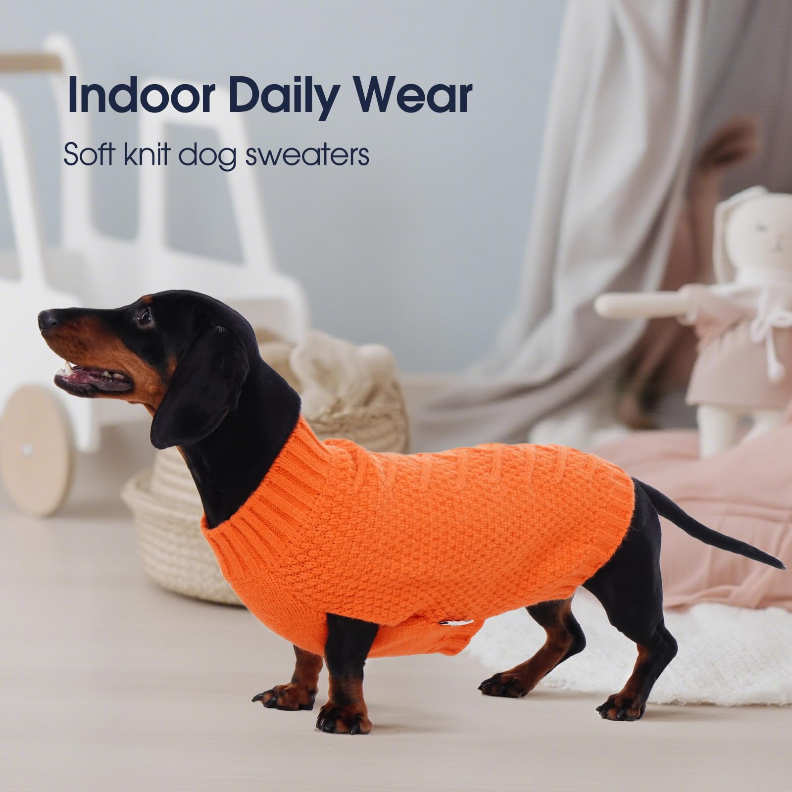 IECOii pull Dogue Allemand orange 5XL, détail d'ouverture abdominale pratique.