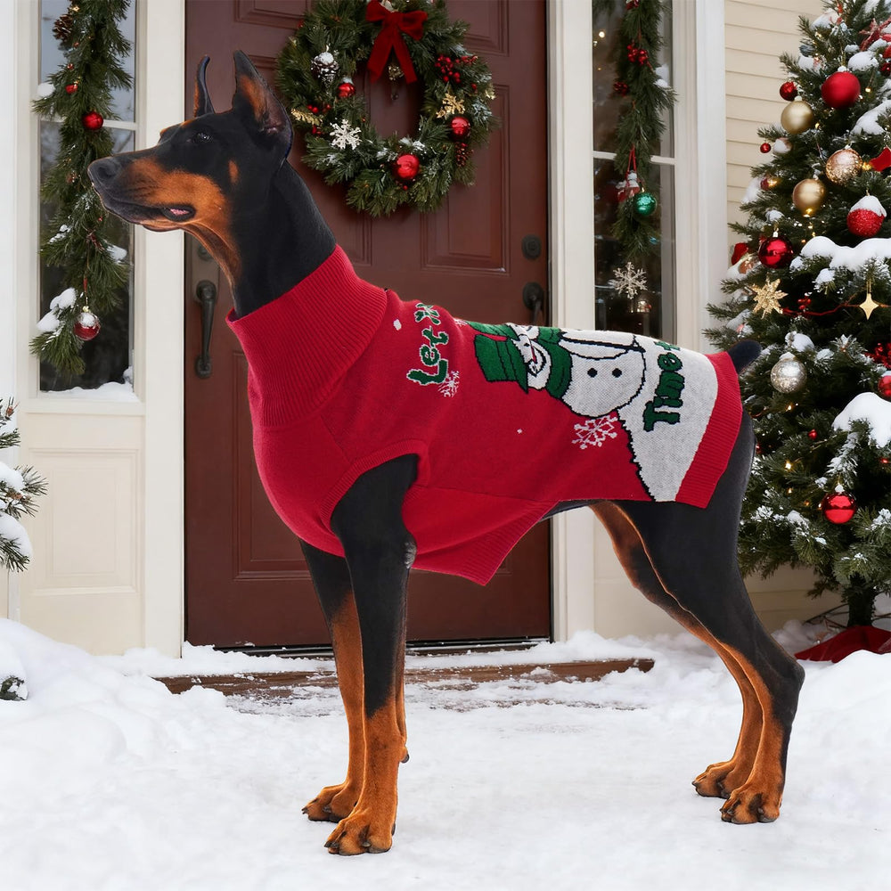 IECOii pull Noël chien motif-hiver 4XL look festif et confort quotidien.