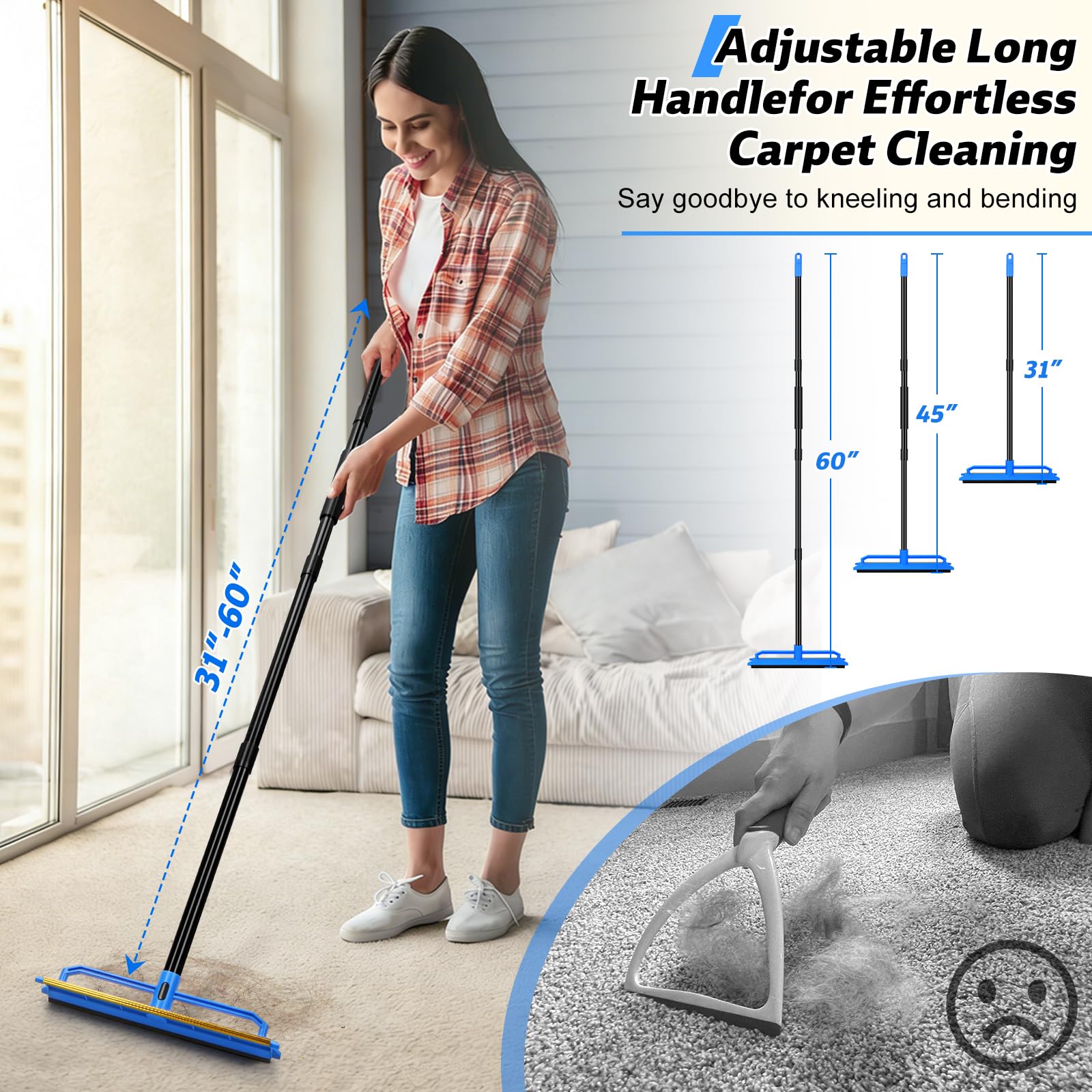 Râteau IERGOST – tête large 11,8 pouces couvre davantage de surface