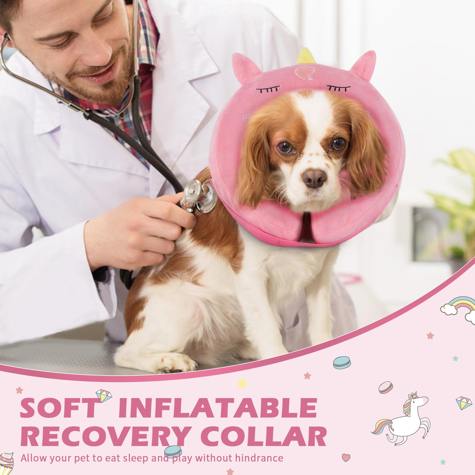 IEUUMLER collier ajustable de récupération pour chien, ajustement rapide.