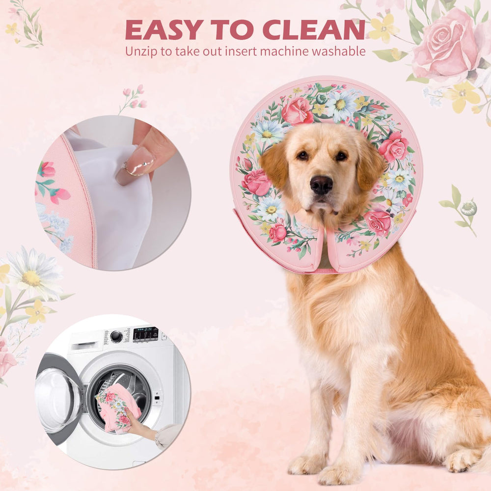 IEUUMLER collier-cone chien: champ de vision dégagé pour manger et jouer.