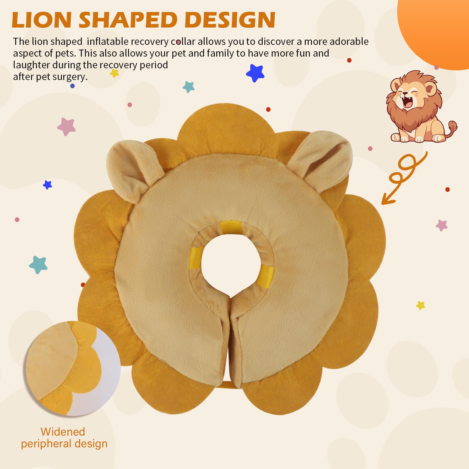 IEUUMLER collier-lion-xl design robuste pour grands chiens et chats.
