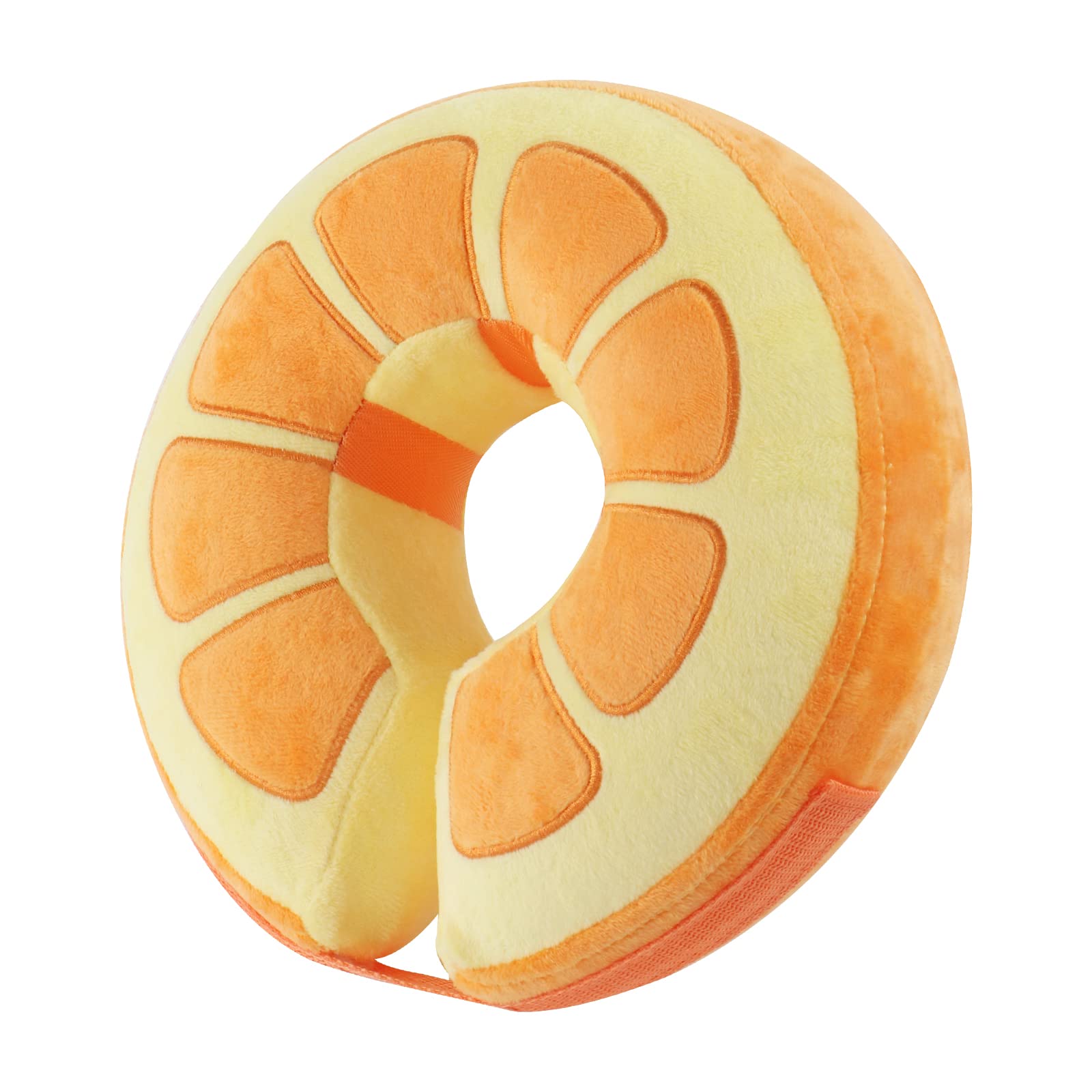 IEUUMLER collier recuperation gonflable chien orange, protection douce après chirurgie.