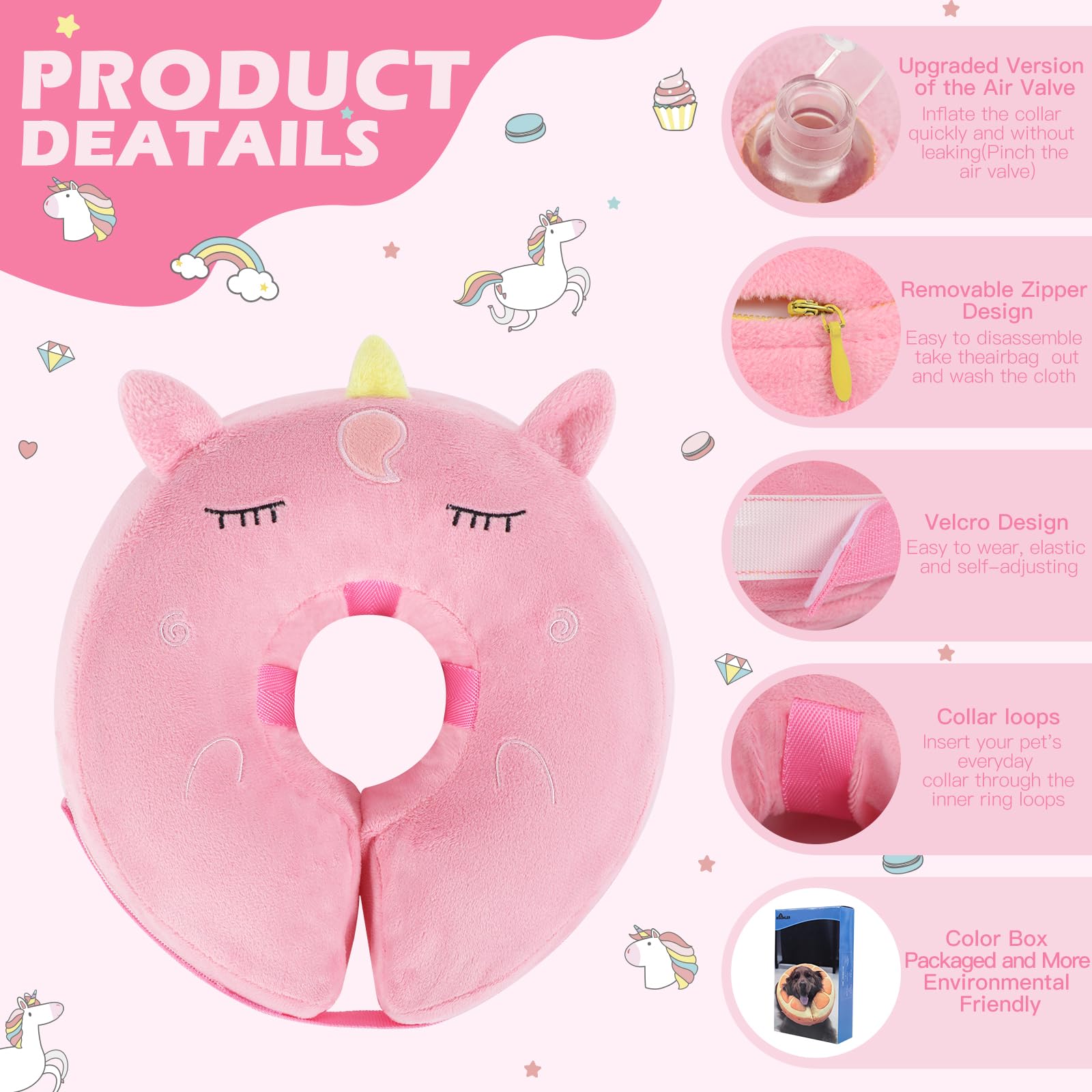 IEUUMLER design mignon de collier gonflable pour chat.