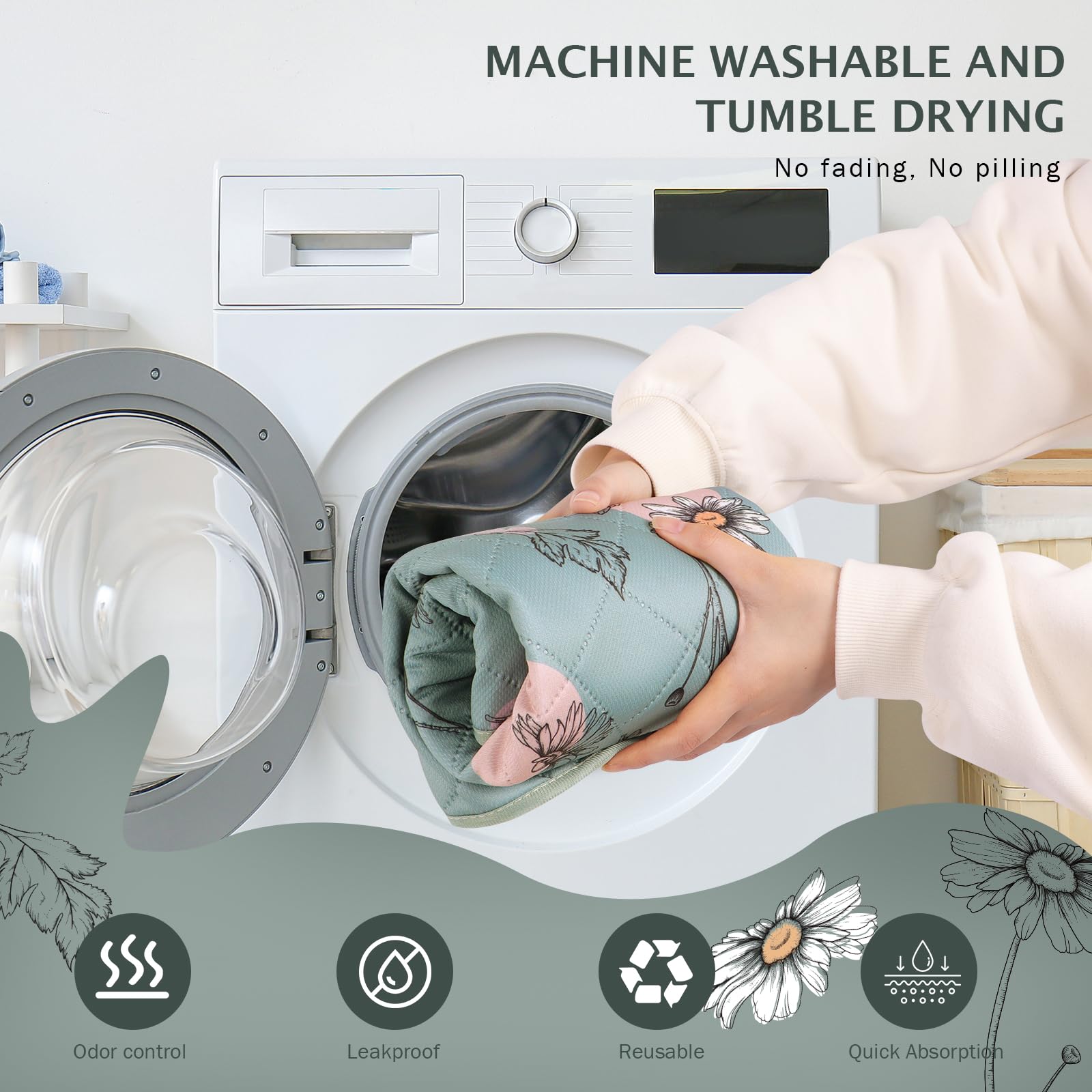 IEUUMLER Tapis lavable en machine, pratique et durable.