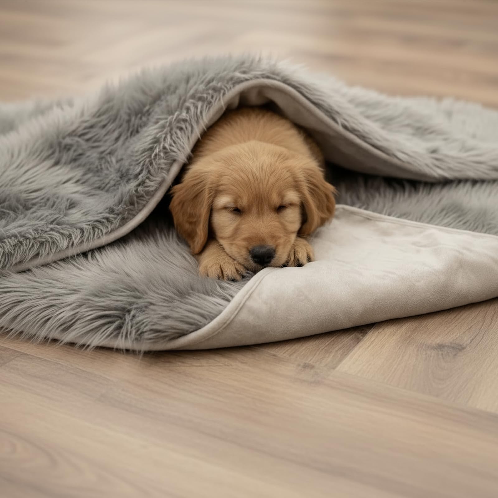 IHAPPYDOG coloris gris-brun-blanc avec tips bruns