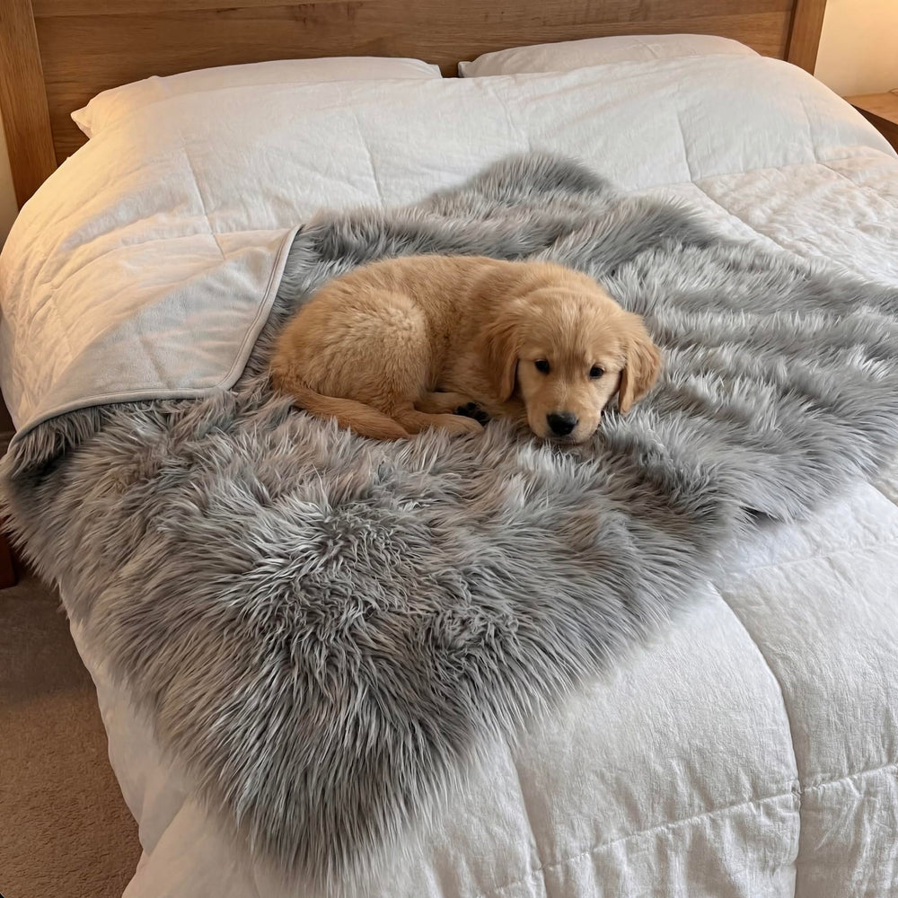 IHAPPYDOG fausse-fourrure douce gris offre confort luxueux