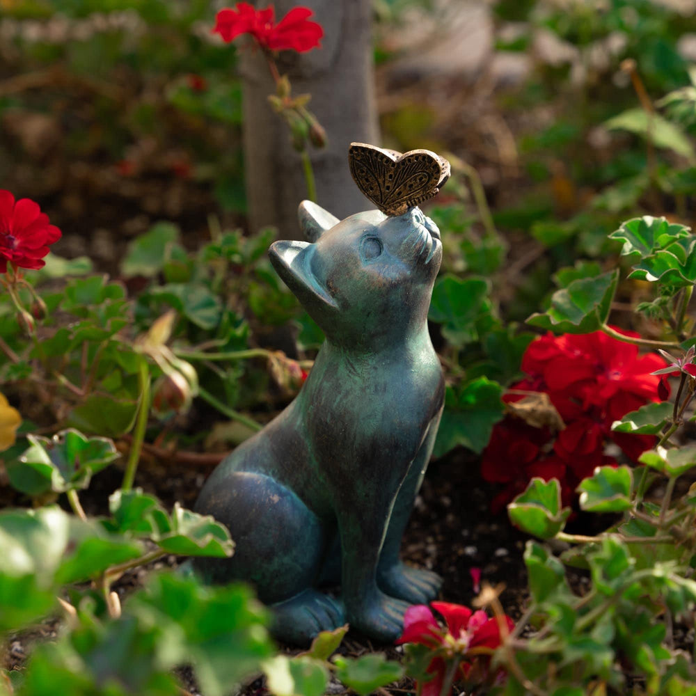 iHeartDogs - Figurine chat resine-pierre effet pierre naturel