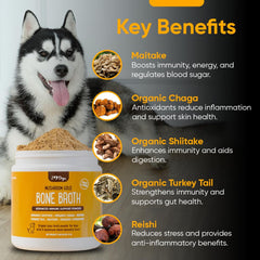 iHeartDogs mélange champignons bien-être, arôme naturel à saupoudrer sur la nourriture