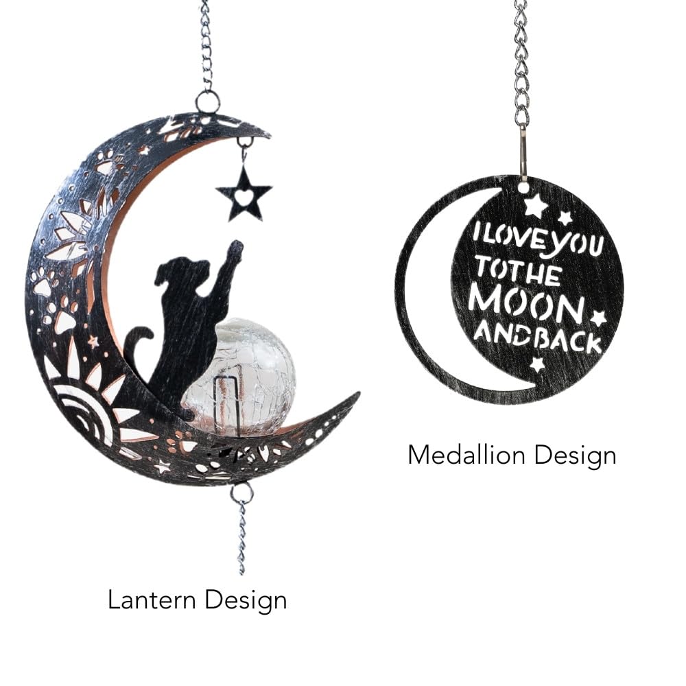 iHeartDogs pendentif lune laser et patte apporte un détail élégant.
