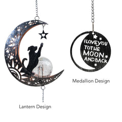 iHeartDogs pendentif lune laser et patte apporte un détail élégant.
