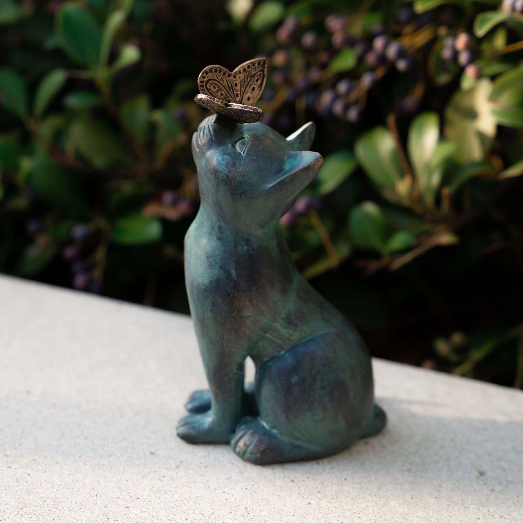 iHeartDogs - Statue chat jardin, ornement extérieur durable