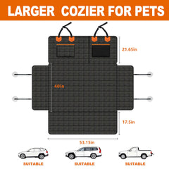 IJVAE tapis coffre chien avec poches latérales, stockage pratique pour jouets et laisses