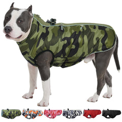 IKIPUKO manteau chien hiver 4XL avec harnais intégré pour grands chiens, confort total