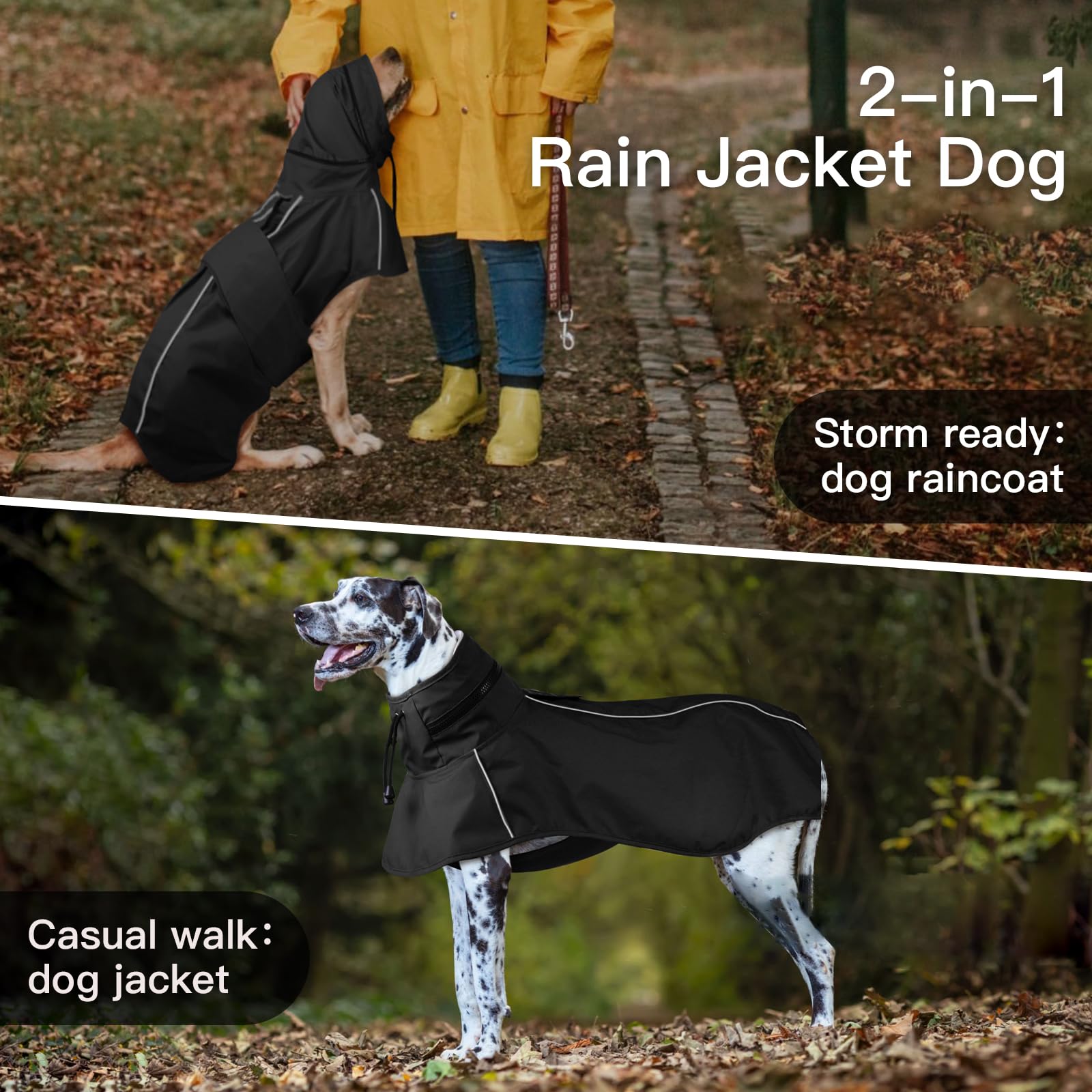 IKIPUKO manteau-pluie chien passage harnais protégé.