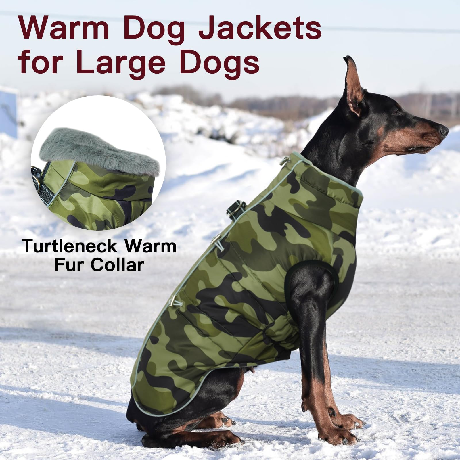 IKIPUKO manteau réfléchissant pour chien, sécurité nocturne accrue