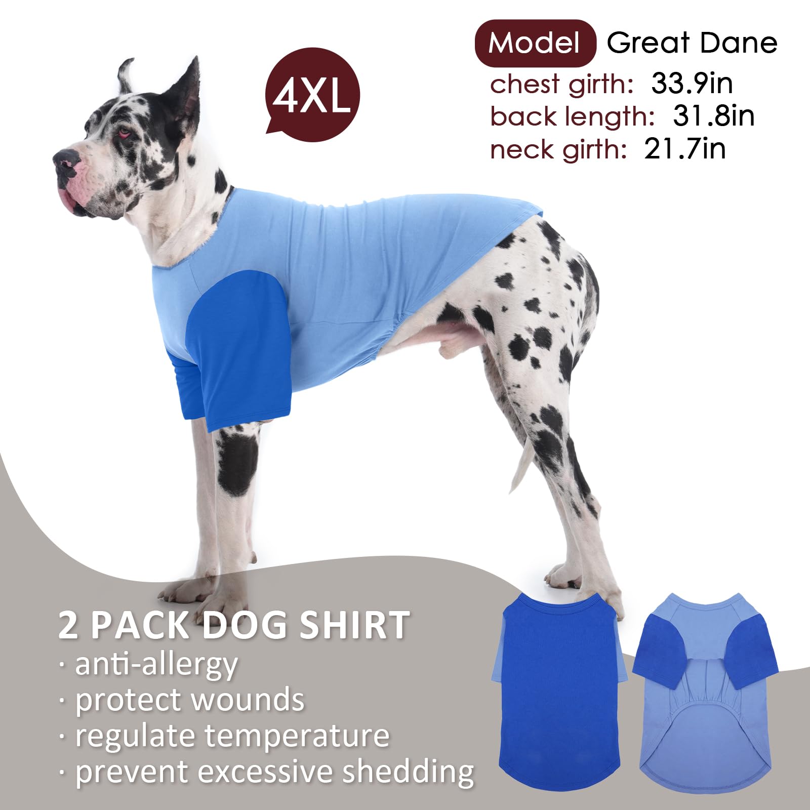 IKIPUKO Tissu coton respirant 95/5 — douceur et flexibilité pour chien actif.