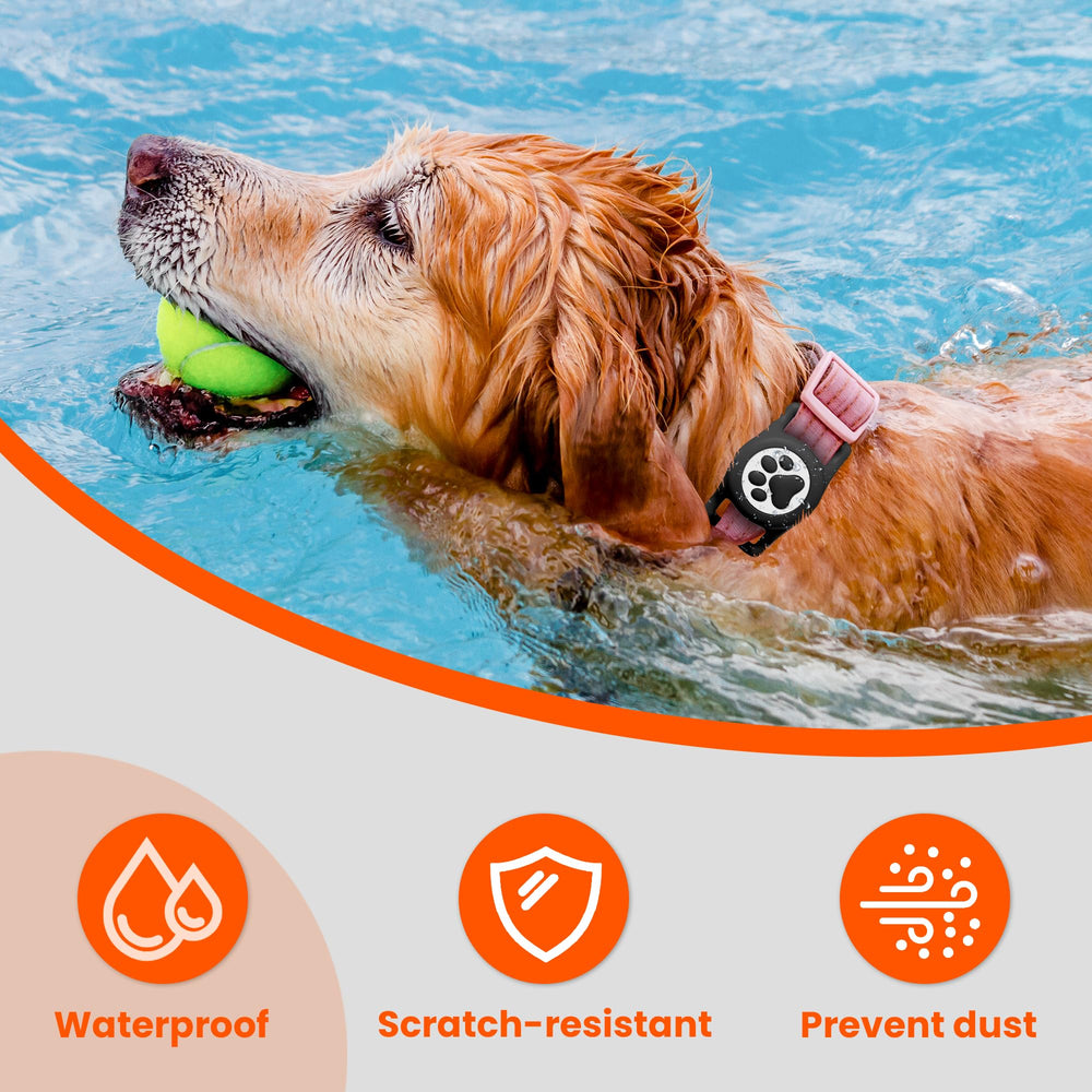 ilfindyou AirTag étui étanche sur collier chat pour activités extérieures sécurisées.
