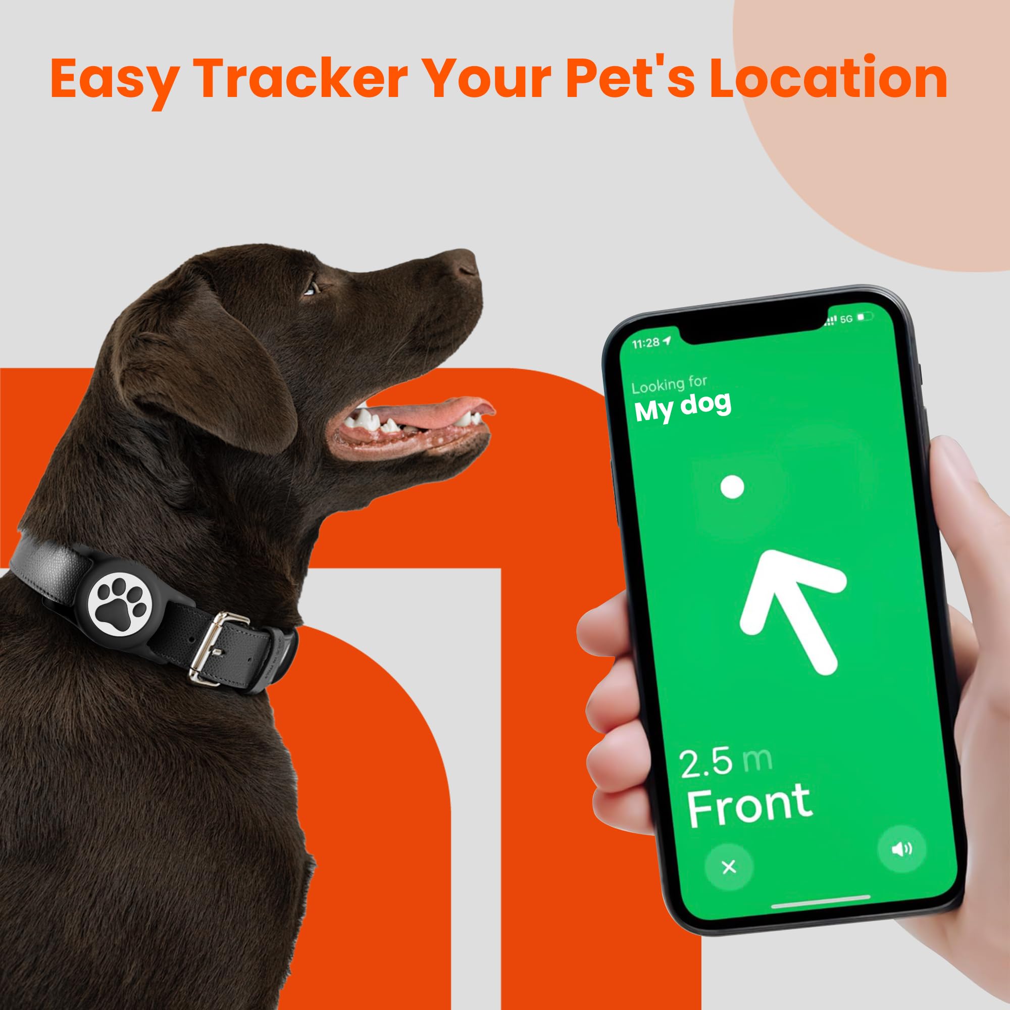 ilfindyou AirTag étui silicone collier chien offrant protection légère et durable.