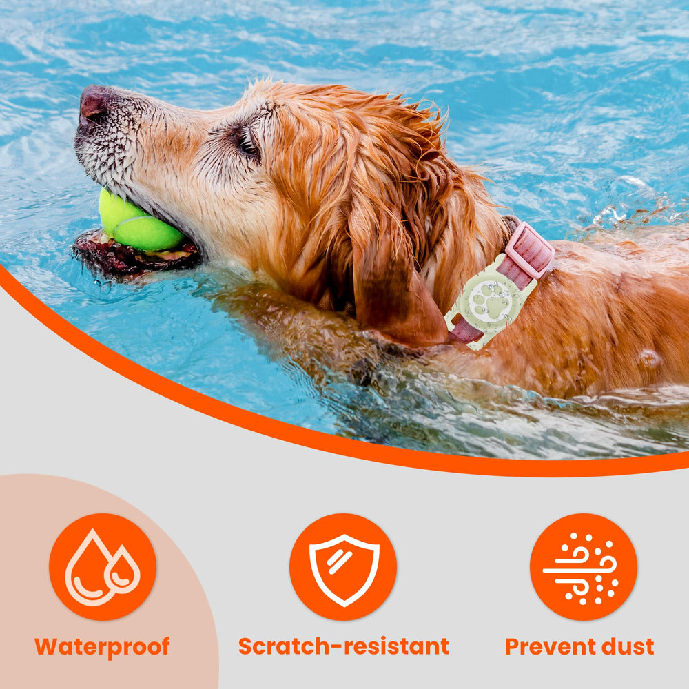 ILFINDYOU étui AirTag sur collier chien et chat, protection 360°.