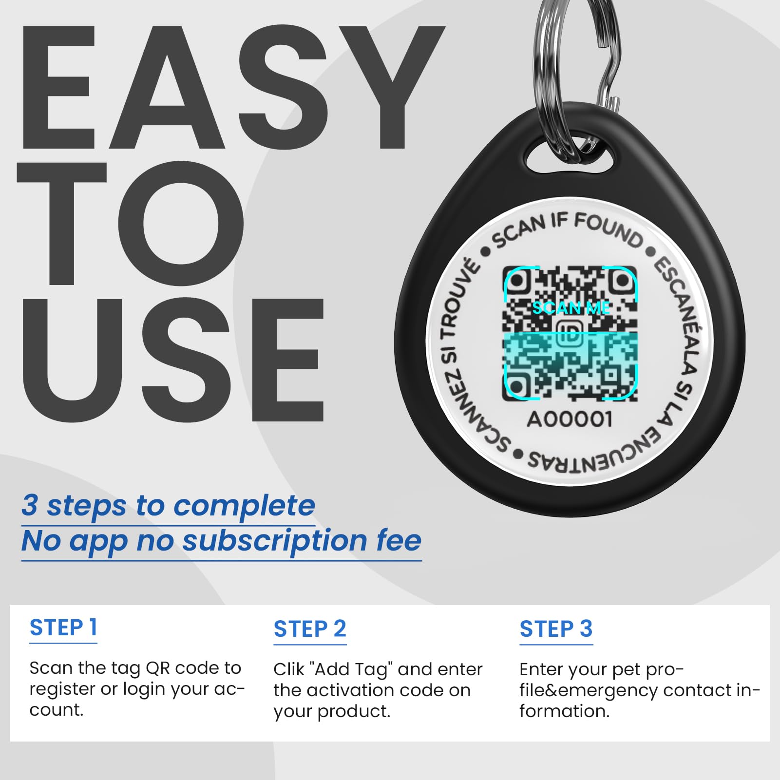 IlFindYou utilisation sans app, inscription facile et gestion multi animaux.