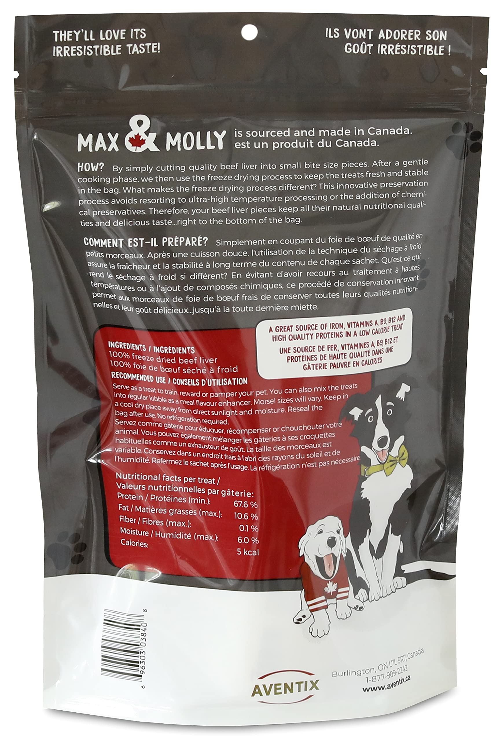 ILPEOD Max et Molly boeuf, texture moelleuse pour macher agreablement.