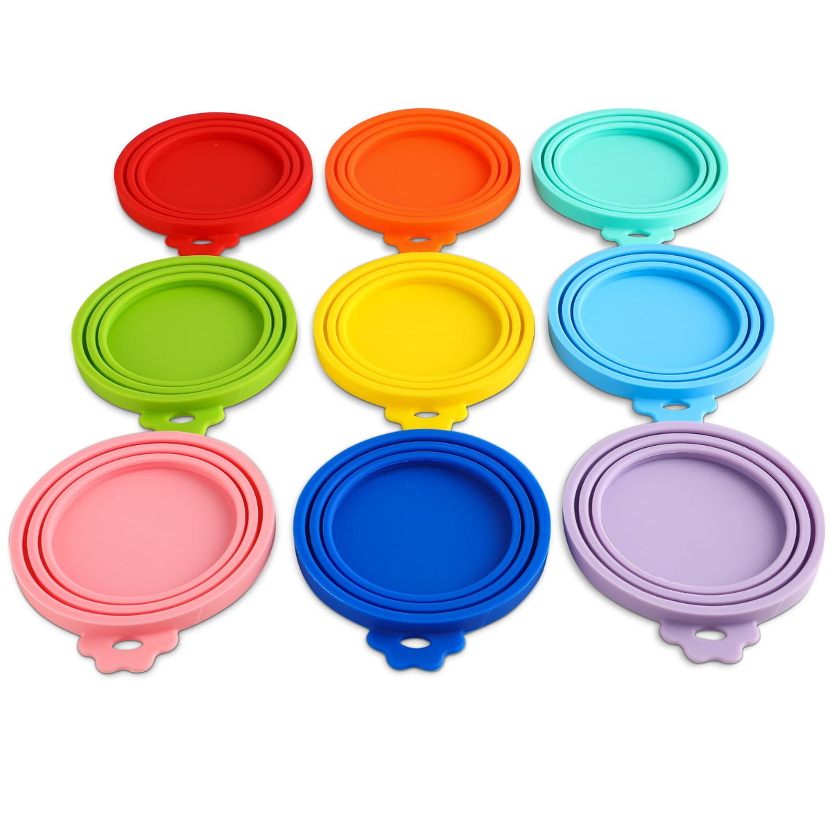 Yobbai 9 Pack Silicone Pet Can Lids – Universal Fits 3–13.2 oz Cans, Airtight