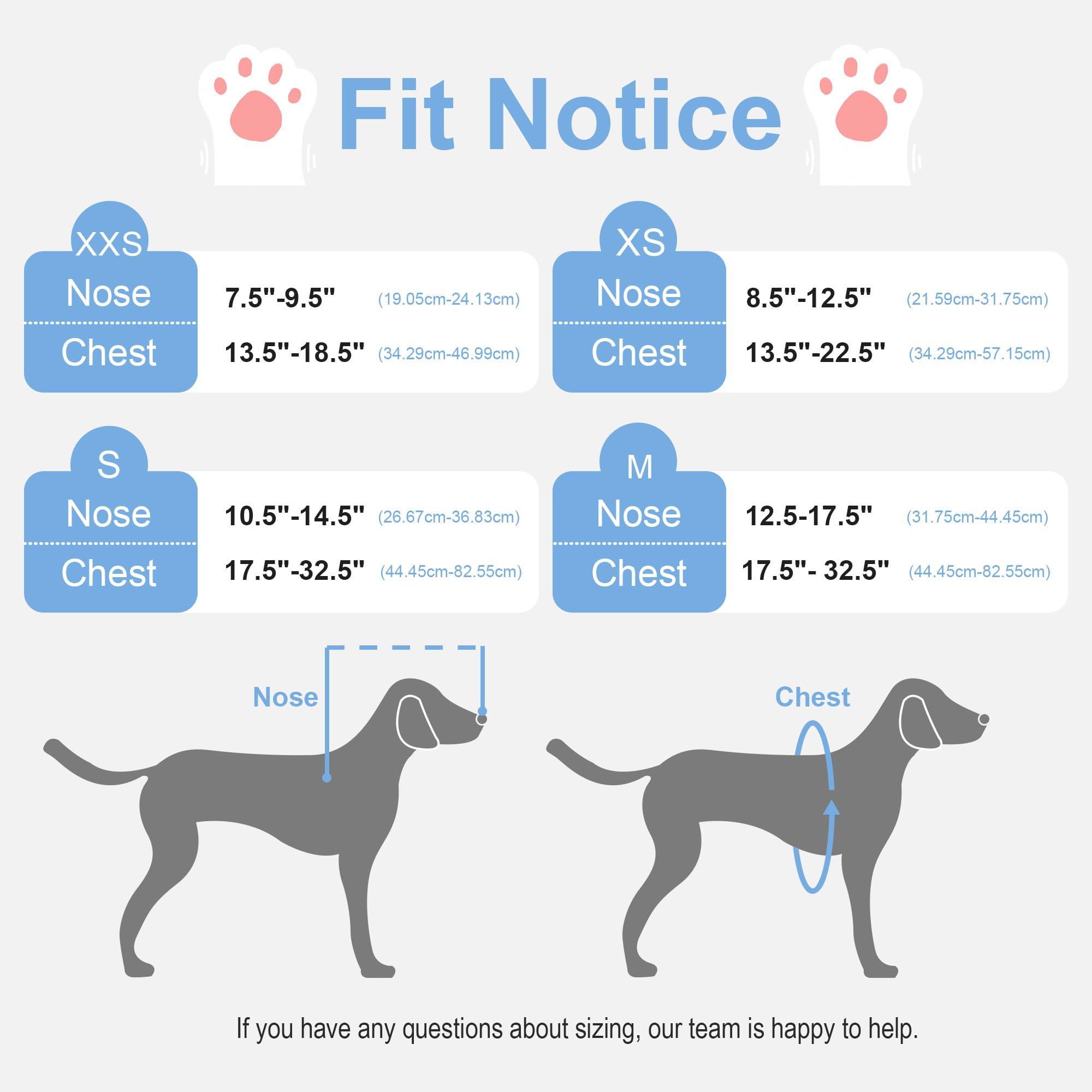 LetPetRun Adjustable Blind Dog Halo Harness – Safe Guiding Collar (7.5–9.5in)